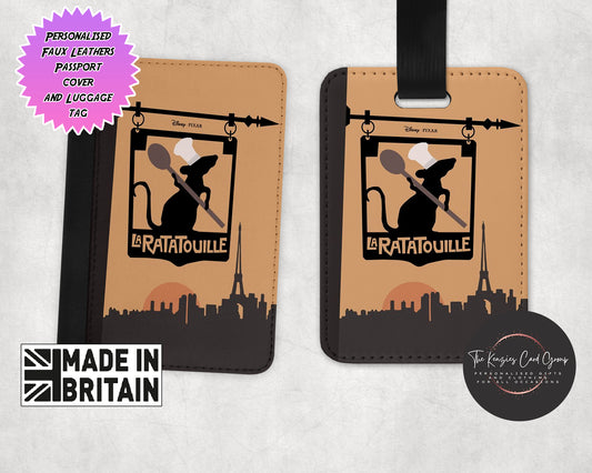 Personalised Disney's Pixar Ratatouille Edition Passport and Luggage Tag Set V2