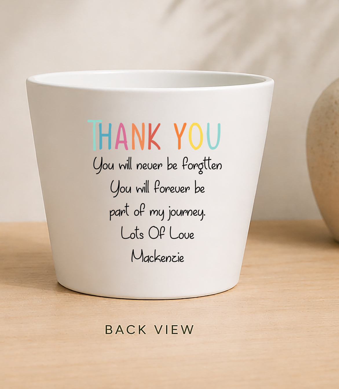 Personalised Teacher Plant Pot | Custom Teacher Appreciation Gift, Thank You Present